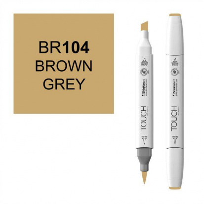 Маркер "Touch Brush" 104 серо-коричневый BR104